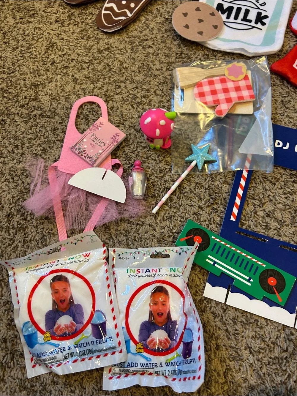Elf on the shelf, elf figure, baby elf, and lots of props and accessories